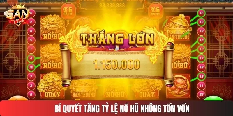 Bí quyết tăng tỷ lệ nổ hũ không tốn vốn