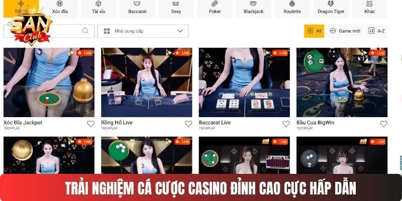 Trải nghiệm cá cược casino đỉnh cao cực hấp dẫn